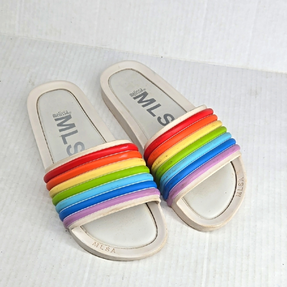 Melissa Women's Rainbow Slide Sandals 8